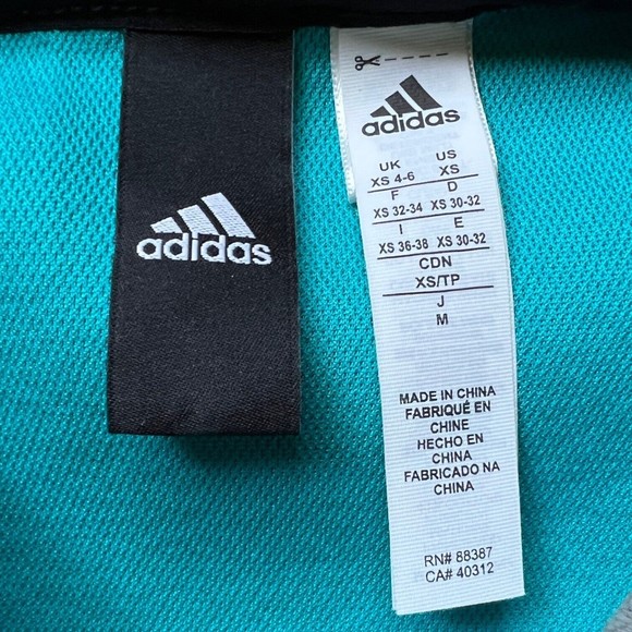 Adidas Ladies XS ZNE SS Crew Rec Sweatshirt Short Sleeve Training Shirt Blue 4-6 - Picture 4 of 8